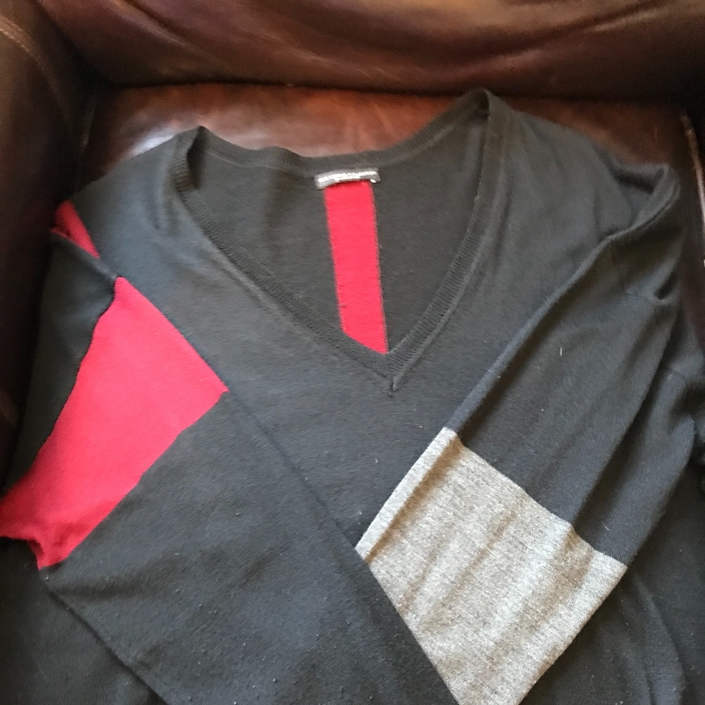 LANE BRYANT COOL COLORBLOCK MERINO V NECK 2X NWOT